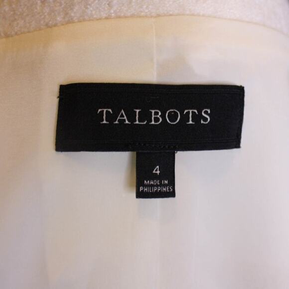Talbots Wool Blend Jacket Blazer Cream White Size 4 - Picture 4 of 5